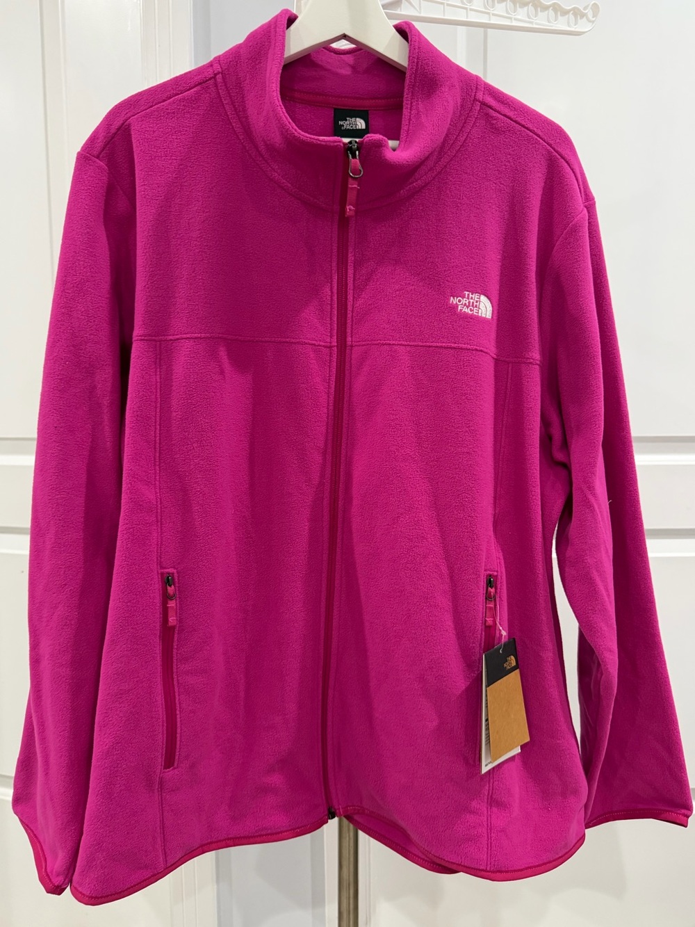 The North Face Women's TKA Glacier Full Zip Jacket Fuschia Pink Size 3X